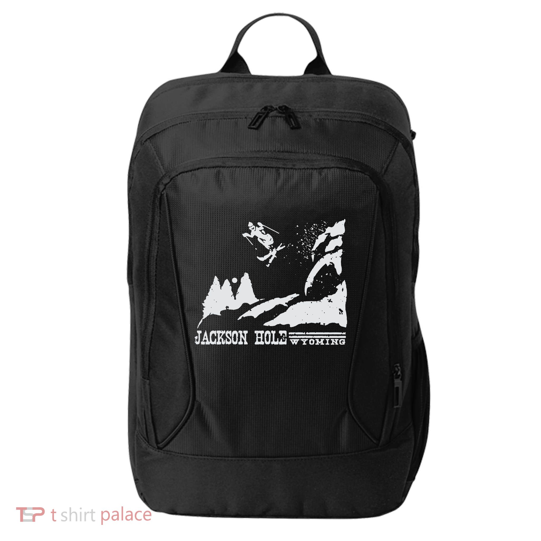 Retro Ski T Shirt Jackson Hole Wyoming Skiing T Shirt Vintage Ski Resort T Shirt City Backpack