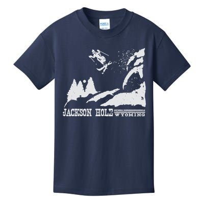Retro Ski T Shirt Jackson Hole Wyoming Skiing T Shirt Vintage Ski Resort T Shirt Kids T-Shirt