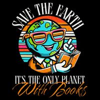 Retro Save The Earth Its The Only Planet with Books Reader Baby Bodysuit