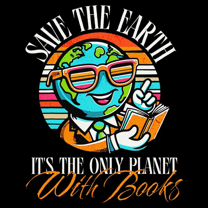 Retro Save The Earth Its The Only Planet with Books Reader Baby Bodysuit