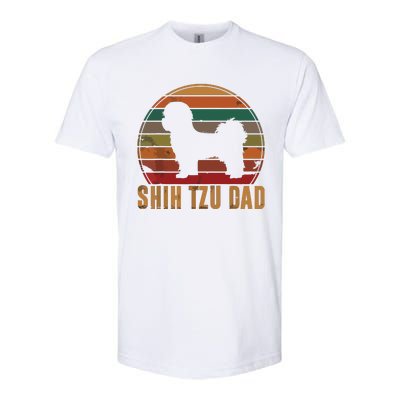 Retro Shih Tzu Dad Gift Daddy Apparel Dog Owner Pet Father Softstyle® CVC T-Shirt