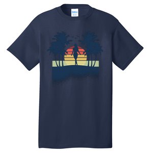 Retro Sunset Tropical Vacation Tall T-Shirt