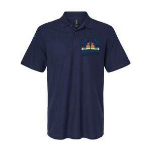 Retro Sunset Tropical Vacation Softstyle Adult Sport Polo