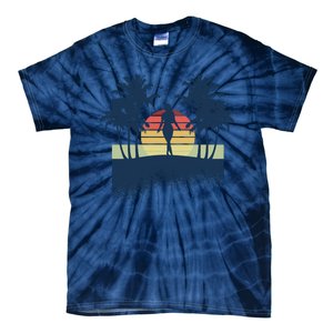 Retro Sunset Tropical Vacation Tie-Dye T-Shirt