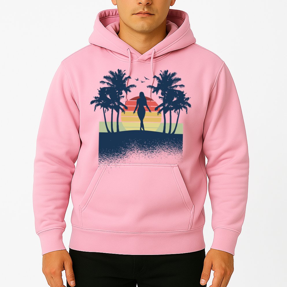 Retro Sunset Tropical Vacation Hoodie