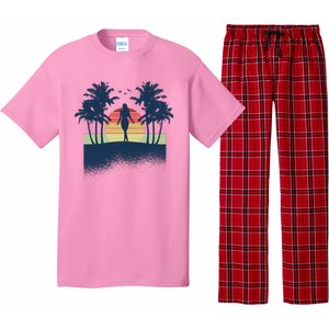 Retro Sunset Tropical Vacation Pajama Set