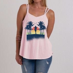 Retro Sunset Tropical Vacation Women's Strappy Tank