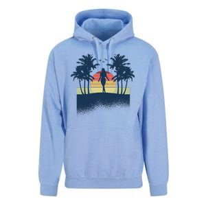 Retro Sunset Tropical Vacation Unisex Surf Hoodie