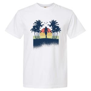 Retro Sunset Tropical Vacation Garment-Dyed Heavyweight T-Shirt