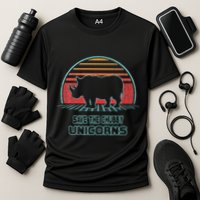 Rhino Save The Chubby Unicorns Retro 80s Style Funny Performance Shirt