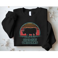 Rhino Save The Chubby Unicorns Retro 80s Style Funny Sweatshirt