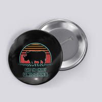 Rhino Save The Chubby Unicorns Retro 80s Style Funny Button