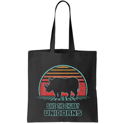 Rhino Save The Chubby Unicorns Retro 80s Style Funny Bag