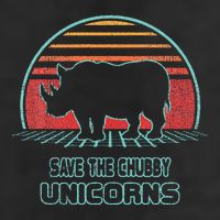 Rhino Save The Chubby Unicorns Retro 80s Style Funny Tumbler