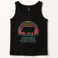 Rhino Save The Chubby Unicorns Retro 80s Style Funny Tank Top