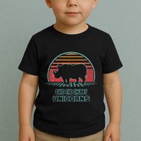 Rhino Save The Chubby Unicorns Retro 80s Style Funny Toddler T-Shirt