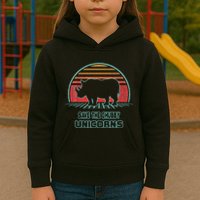 Rhino Save The Chubby Unicorns Retro 80s Style Funny Kids Hoodie