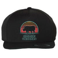 Rhino Save The Chubby Unicorns Retro 80s Style Funny Wool Snapback Cap