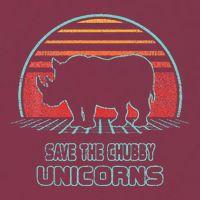 Rhino Save The Chubby Unicorns Retro 80s Style Funny 16oz Travel Tumbler
