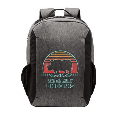 Rhino Save The Chubby Unicorns Retro 80s Style Funny Vector Backpack