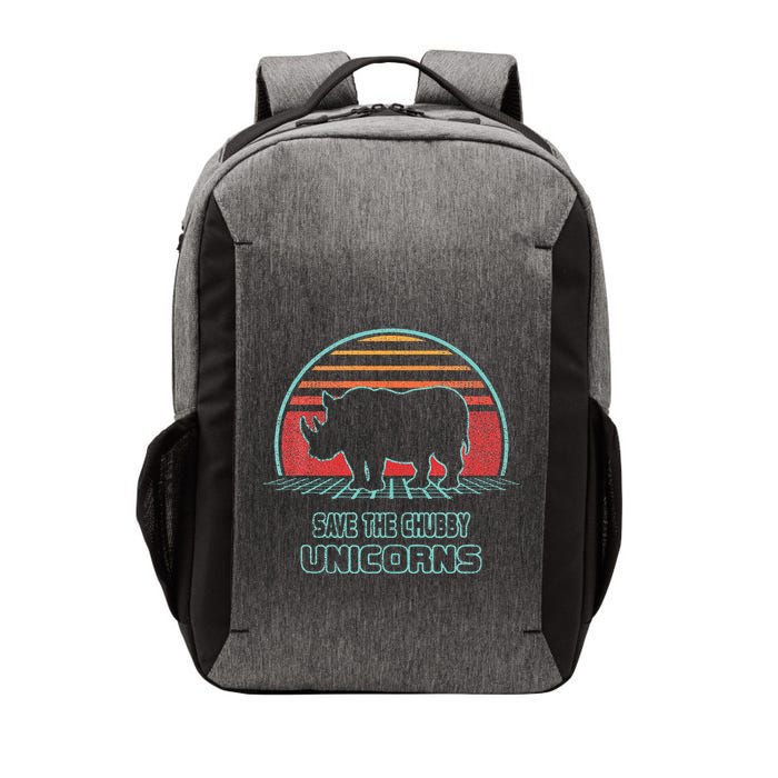Rhino Save The Chubby Unicorns Retro 80s Style Funny Vector Backpack