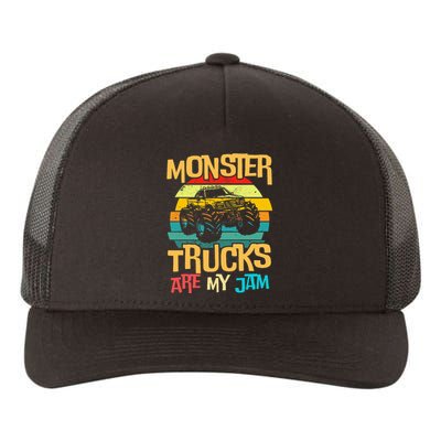 Retro Sunset Truck Vintage Monster Trucks Are My Jam Yupoong Adult 5-Panel Trucker Hat