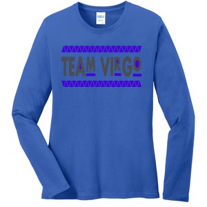 Retro Style Team Virgo September August King Zodiac Gift Ladies Long Sleeve Shirt