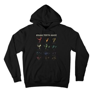 Retro Shark Teeth Guide Fossil Tooth Collector Hoodie