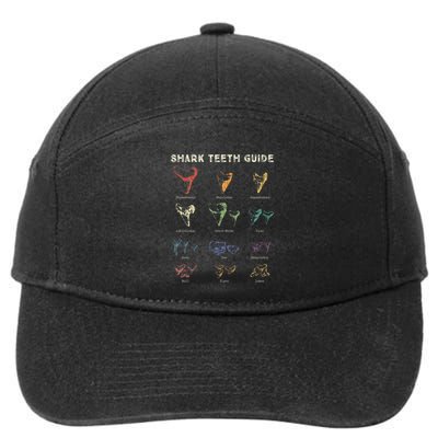 Retro Shark Teeth Guide Fossil Tooth Collector 7-Panel Snapback Hat