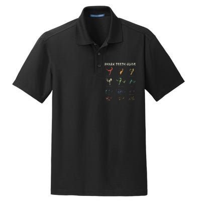 Retro Shark Teeth Guide Fossil Tooth Collector Dry Zone Grid Polo