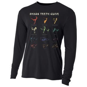 Retro Shark Teeth Guide Fossil Tooth Collector Cooling Performance Long Sleeve Crew