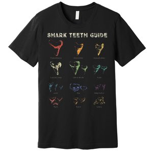 Retro Shark Teeth Guide Fossil Tooth Collector Premium T-Shirt