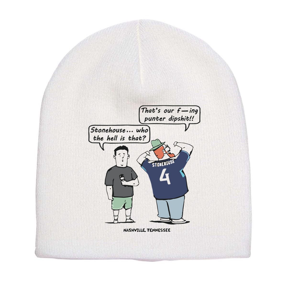 Ryan Stonehouse That’S Our Fucking Punter Dipshit Short Acrylic Beanie