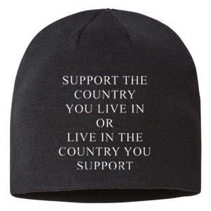 Retro Support The Country You Live In Patriotic Sustainable Beanie