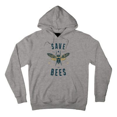 Retro Save The Bees Apiary Bee Beekeeper Earth Day Tall Hoodie