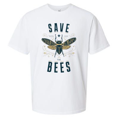 Retro Save The Bees Apiary Bee Beekeeper Earth Day Sueded Cloud Jersey T-Shirt