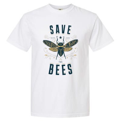 Retro Save The Bees Apiary Bee Beekeeper Earth Day Garment-Dyed Heavyweight T-Shirt