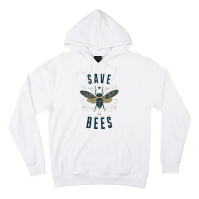 Retro Save The Bees Apiary Bee Beekeeper Earth Day Hoodie