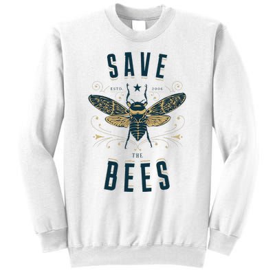 Retro Save The Bees Apiary Bee Beekeeper Earth Day Sweatshirt