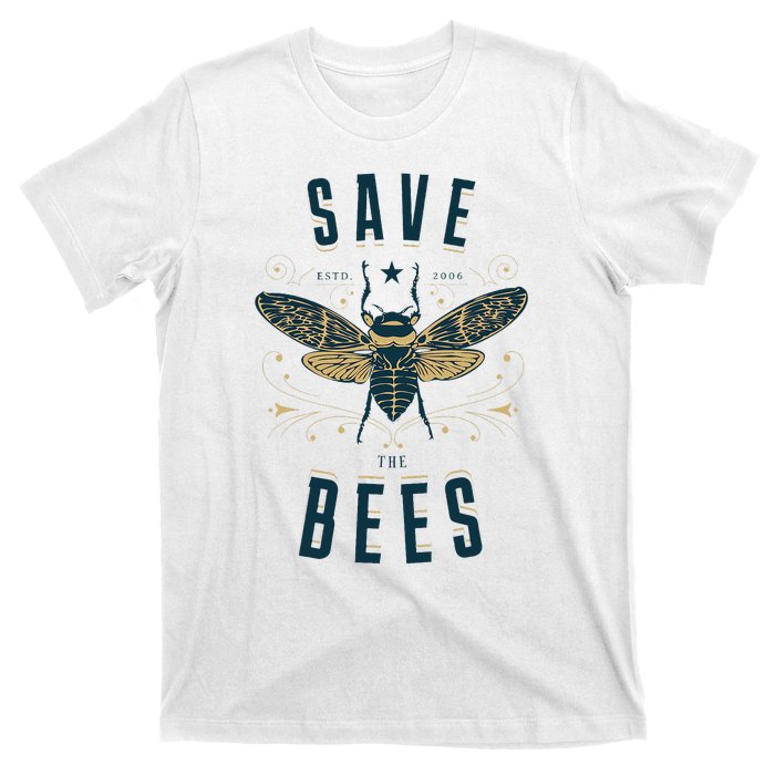 Retro Save The Bees Apiary Bee Beekeeper Earth Day T-Shirt