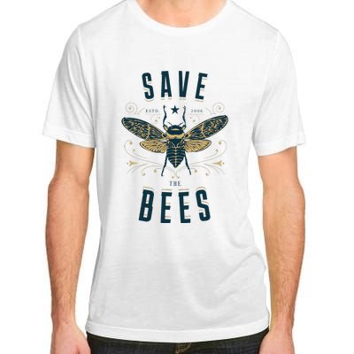 Retro Save The Bees Apiary Bee Beekeeper Earth Day Adult ChromaSoft Performance T-Shirt