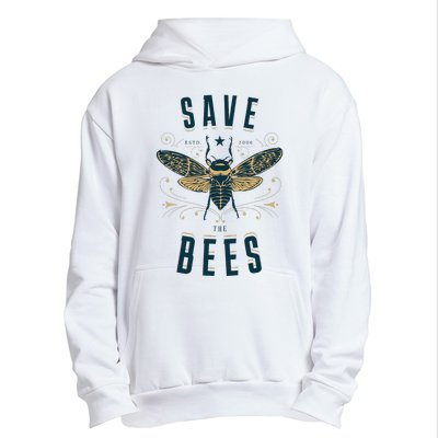 Retro Save The Bees Apiary Bee Beekeeper Earth Day Urban Pullover Hoodie