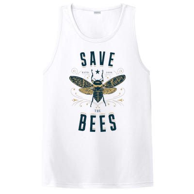 Retro Save The Bees Apiary Bee Beekeeper Earth Day PosiCharge Competitor Tank