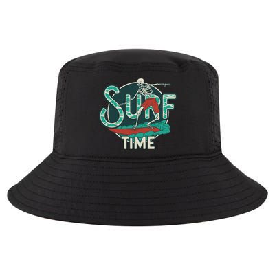 Retro Surf Time Skull Cool Comfort Performance Bucket Hat