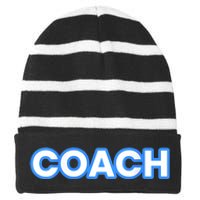 Raptors Soccer Team Coaches Striped Beanie with Solid Band