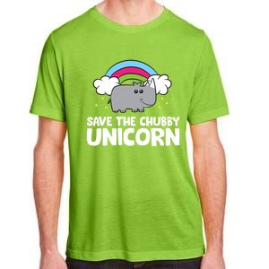 Rhinoceros Save The Chubby Unicorn Love Rhinos Gift Adult ChromaSoft Performance T-Shirt