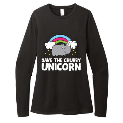 Rhinoceros Save The Chubby Unicorn Love Rhinos Gift Womens CVC Long Sleeve Shirt