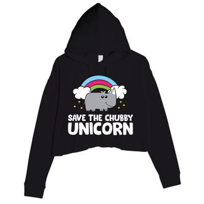 Rhinoceros Save The Chubby Unicorn Love Rhinos Gift Crop Fleece Hoodie