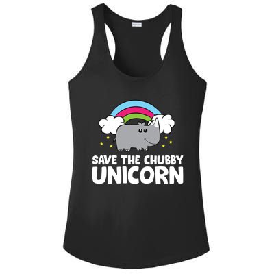 Rhinoceros Save The Chubby Unicorn Love Rhinos Gift Ladies PosiCharge Competitor Racerback Tank