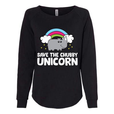 Rhinoceros Save The Chubby Unicorn Love Rhinos Gift Womens California Wash Sweatshirt